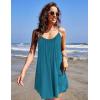 Ekouaer Nightgowns for Women Spaghetti Strap Sleepwear Sleeveless Sleep Dress with Pockets(Blue Green)