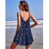 Ekouaer Nightgowns for Women Spaghetti Strap Sleepwear Sleeveless Sleep Dress with Pockets(Constellation)