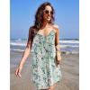 Ekouaer Nightgowns for Women Spaghetti Strap Sleepwear Sleeveless Sleep Dress with Pockets(Floral Light Green)
