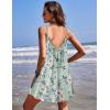 Ekouaer Nightgowns for Women Spaghetti Strap Sleepwear Sleeveless Sleep Dress with Pockets(Floral Light Green)