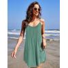 Ekouaer Nightgowns for Women Spaghetti Strap Sleepwear Sleeveless Sleep Dress with Pockets(Gray Green)