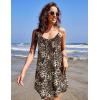 Ekouaer Nightgowns for Women Spaghetti Strap Sleepwear Sleeveless Sleep Dress with Pockets(Leopard)