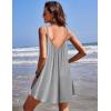 Ekouaer Nightgowns for Women Spaghetti Strap Sleepwear Sleeveless Sleep Dress with Pockets(Light Grey)