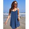 Ekouaer Nightgowns for Women Spaghetti Strap Sleepwear Sleeveless Sleep Dress with Pockets(Navy)