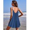 Ekouaer Nightgowns for Women Spaghetti Strap Sleepwear Sleeveless Sleep Dress with Pockets(Navy)