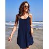 Ekouaer Nightgowns for Women Spaghetti Strap Sleepwear Sleeveless Sleep Dress with Pockets(Navy Blue)