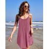 Ekouaer Nightgowns for Women Spaghetti Strap Sleepwear Sleeveless Sleep Dress with Pockets(Peach Red)