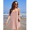 Ekouaer Nightgowns for Women Spaghetti Strap Sleepwear Sleeveless Sleep Dress with Pockets(Pink)