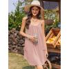 Ekouaer Nightgowns for Women Spaghetti Strap Sleepwear Sleeveless Sleep Dress with Pockets(Pink)