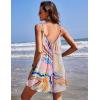 Ekouaer Nightgowns for Women Spaghetti Strap Sleepwear Sleeveless Sleep Dress with Pockets(Print Pink)