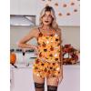 Ekouaer Silk Pajamas Set for Women Satin Backless Lingerie Pjs Cami Top and Shorts Nightwear(Pumpkin)