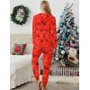 Ekouaer Christmas Onesies for Women Zipper Hooded Onesie Pajamas Adult Soft One Piece Pajama with Pockets(Symbol)