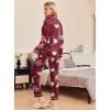 Ekouaer Pajamas Women’s Long Sleeve Sleepwear Soft Button Down Loungewear Pjs Lounge Set Nightwear XS-XXL(Floral Wine)