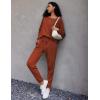 Ekouaer Pajamas Women’s Waffle Knit Sleepwear Long Sleeve Top with Pants Casual Pjs Loungewear Set S-XXL(Caramel)