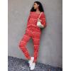 Ekouaer Pajamas Women’s Waffle Knit Sleepwear Long Sleeve Top with Pants Casual Pjs Loungewear Set S-XXL(Christmas)