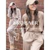 Ekouaer Pajamas Women’s Waffle Knit Sleepwear Long Sleeve Top with Pants Casual Pjs Loungewear Set S-XXL(Khaki)