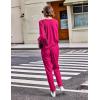 Ekouaer Pajamas Women’s Waffle Knit Sleepwear Long Sleeve Top with Pants Casual Pjs Loungewear Set S-XXL(Rosy)
