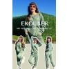 Ekouaer Pajamas Women’s Waffle Knit Sleepwear Long Sleeve Top with Pants Casual Pjs Loungewear Set S-XXL(Sea Green)
