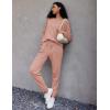 Ekouaer Pajamas Women’s Waffle Knit Sleepwear Long Sleeve Top with Pants Casual Pjs Loungewear Set S-XXL(Taro)