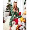 Ekouaer Women Satin Silk Pajamas Classic Long Sleeve Button Down Pjs Set Soft Loungewear(Christmas Green)