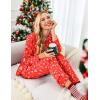 Ekouaer Women Satin Silk Pajamas Classic Long Sleeve Button Down Pjs Set Soft Loungewear(Christmas Tree)