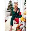 Ekouaer Women Satin Silk Pajamas Classic Long Sleeve Button Down Pjs Set Soft Loungewear(Green)