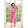 Ekouaer Womens Silk Pajamas Set Print Satin PJs Set Two Piece Pj Sets Sleepwear Loungewear Short Sleeve Lounge Set(Hot Pink Leopard)