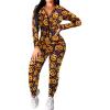 Ekouaer Christmas Onesie for Women Hooded Jumpsuit Long Sleeve Zip Up One Piece Pajamas Novelty Sleepwear(Halloween Pumpkin Print)