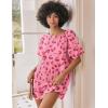 Ekouaer 3 Pack Women’s T-shirt Nightgown Waffle Knit Short Sleeve Sleepshirts Casual Cover Ups S-XXXL(Set 9)