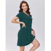 Ekouaer Cotton Nightgowns for Women Soft Sleep Shirt with Pocket Short Sleeve Crewneck Nightshirts S-XXL(Blue Green)