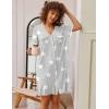 Ekouaer Nightgowns for Women Button Down Pajamas Tops Short Sleeve Sleepwear V-Neck Sleepwear S-3XL(Stars)