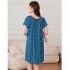 Ekouaer Nightgowns for Women Pleated Sleep Shirts Short Sleeve Night Shirts Comfy Ladies Sleepdress(Dog Footprints)