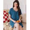 Ekouaer Nightgowns for Women Pleated Sleep Shirts Short Sleeve Night Shirts Comfy Ladies Sleepdress(Dog Footprints)