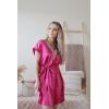 Ekouaer Satin Nightgowns for Women Short Sleeve Nightshirt Silk Sleepwear Lace V Neck Pajama Dress S-XXL(Rose Red)