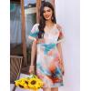 Ekouaer Womens Nightgown Short Sleeve Sleepshirt V Neck Sleepdress Casual Nightshirt Sleepwear Loungewear S-XXXL(Marble Pattern)