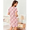 Ekouaer Women’s Sleep Shirt Short Sleeve Night Shirts Pullover Nightgown Soft Nightdress Sleepwear S-XXL(Sheep)