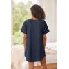 Ekouaer Women’s T-Shirt Nightgown Waffle Knit Short Sleeve Sleepshirts Comfy Casual Cover Ups(Bluish Violet)