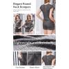 Ekouaer Rompers for Women Summer Casual Cap Sleeve Crewneck Short Pants Jumpsuit Beach Vacation Outfit with Pockets S-XXL(Dark Grey)
