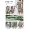 Ekouaer Rompers for Women Summer Casual Cap Sleeve Crewneck Short Pants Jumpsuit Beach Vacation Outfit with Pockets S-XXL(Ice Green)
