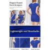 Ekouaer Rompers for Women Summer Casual Cap Sleeve Crewneck Short Pants Jumpsuit Beach Vacation Outfit with Pockets S-XXL(Snorkel Blue)