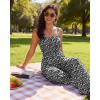 Ekouaer Women’s Casual Loose Jumpsuits One Piece Sleeveless Overalls Printed Long Pant Romper Fashion Boho Jumper with Pocket(Black Floral)