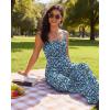 Ekouaer Women’s Casual Loose Jumpsuits One Piece Sleeveless Overalls Printed Long Pant Romper Fashion Boho Jumper with Pocket(Floral Blue & Green)