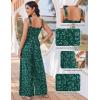 Ekouaer Women’s Casual Loose Jumpsuits One Piece Sleeveless Overalls Printed Long Pant Romper Fashion Boho Jumper with Pocket(Floral Lake Green)