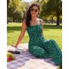 Ekouaer Women’s Casual Loose Jumpsuits One Piece Sleeveless Overalls Printed Long Pant Romper Fashion Boho Jumper with Pocket(Floral Lake Green)
