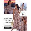 Ekouaer Women’s Casual Loose Jumpsuits One Piece Sleeveless Overalls Printed Long Pant Romper Fashion Boho Jumper with Pocket(Floral Print 2)