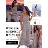 Ekouaer Women’s Casual Loose Jumpsuits One Piece Sleeveless Overalls Printed Long Pant Romper Fashion Boho Jumper with Pocket(Floral Print 3)