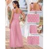 Ekouaer Women’s Casual Loose Jumpsuits One Piece Sleeveless Overalls Printed Long Pant Romper Fashion Boho Jumper with Pocket(Pink Polka Pots Printed)