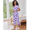Ekouaer Capri Pajama Sets for Women Short Sleeve Tops Sleepwear Sleep Sets Pjs Sets Soft Two Piece Loungewear Sets(Purple Dinosaur)