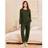 Ekouaer Lounge Sets for Women 2 Piece Jogger Pajama Long Sleeve Pants Loungewear Sweatsuits Casual Matching Outfits(Army Green)
