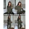 Ekouaer Lounge Sets for Women 2 Piece Jogger Pajama Long Sleeve Pants Loungewear Sweatsuits Casual Matching Outfits(Army Green)